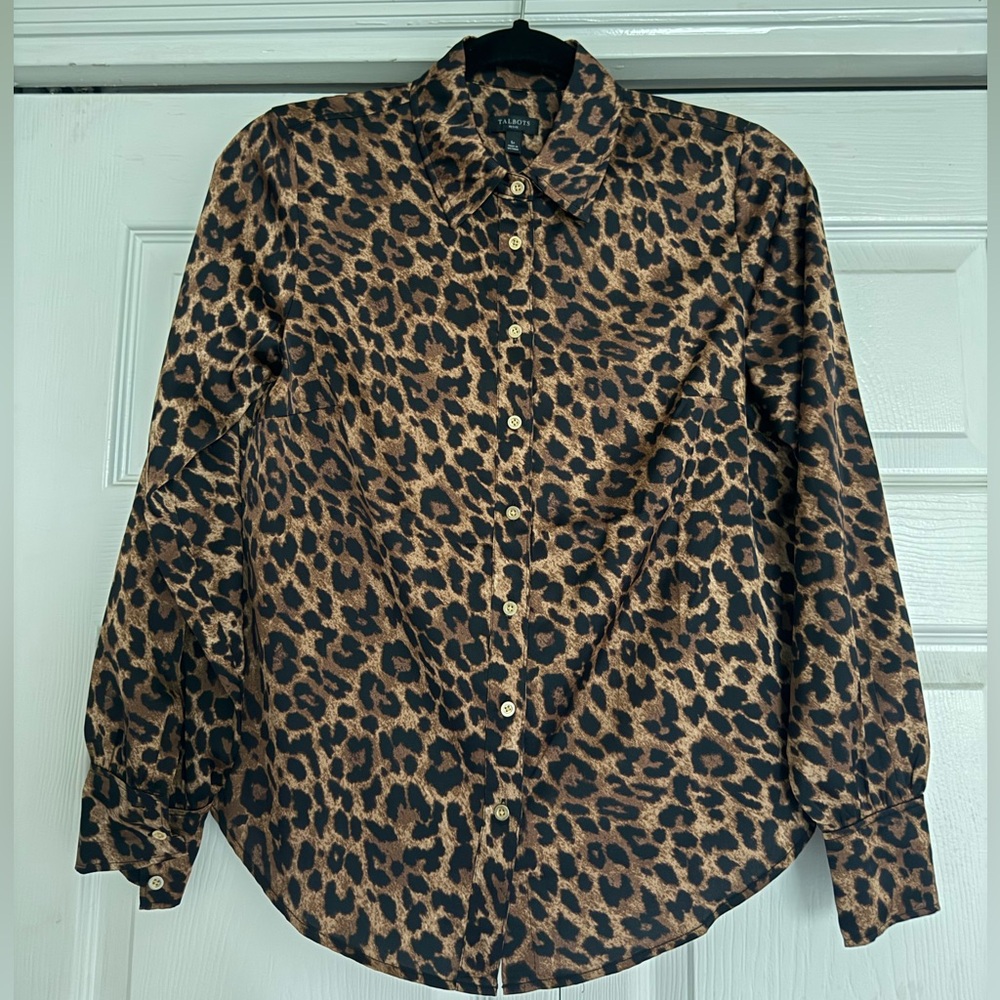 Talbots Animal Print Blouse